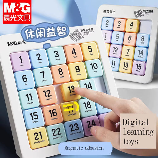 Magnetic Sliding Block Puzzle Nine Square Sudoku 3*3/4*4/5*5 Three Sliding Block Puzzle Children'S Educational Toy