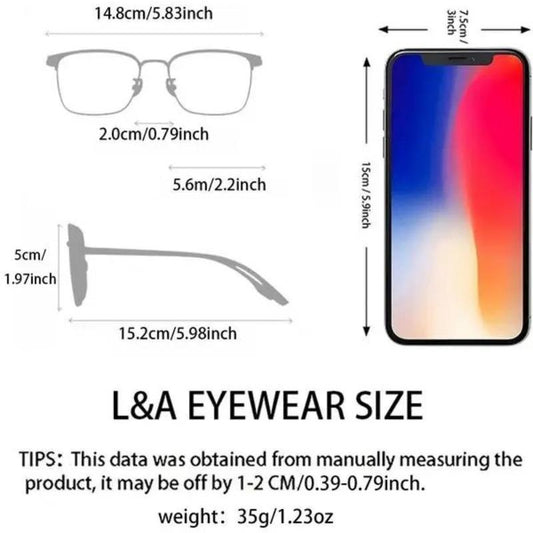 Classic Flat Lens Glasses - Elegant High IQ Design, Unisex Durable Frame, Ultra-Lightweight, Ideal for Professional and Everyday Use