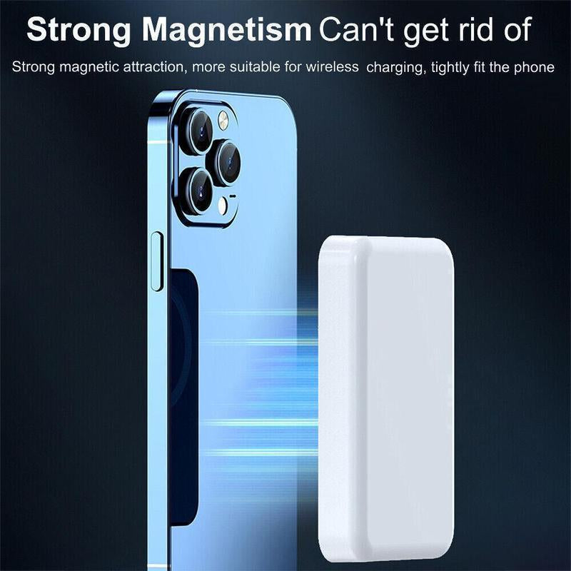 5000mAh Magnetic Power Bank with MagSafe Wireless Fast Charging for iPhone 12–17 Pro/Pro Max, Compact and Portable Battery Pack