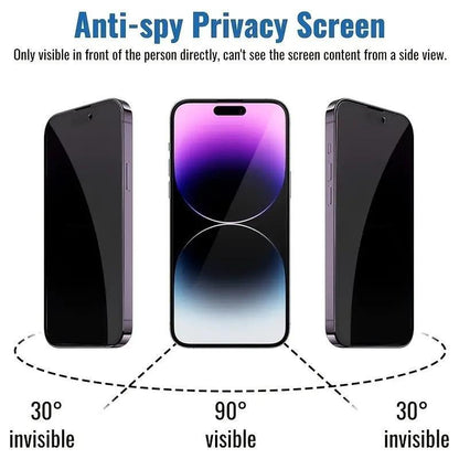 Anti-Spy Privacy Tempered Glass Screen Protector for iPhone 11/12/13/14/15/16/17 Pro/Pro Max/Plus
