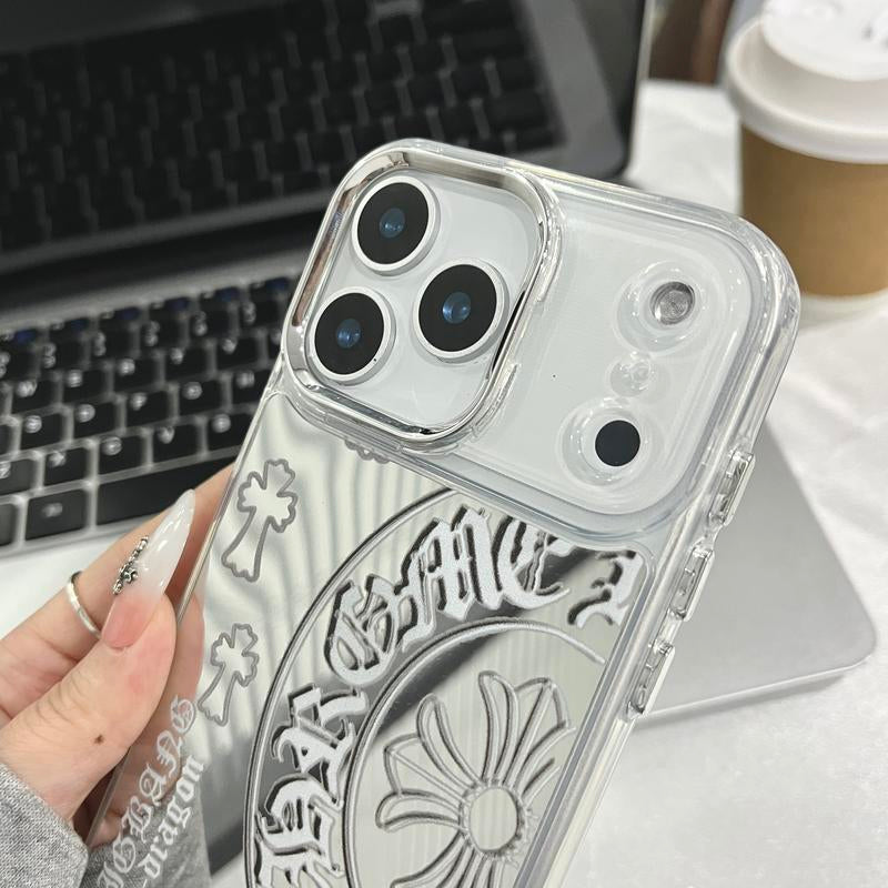 2026 New Iphone 17 Pro Max Mirror-Finish Phone Case Soft TPU Frame with Hard-Shell Back Cover Luxury Premium Drop Protection & Touch-Up Design Compatible with Iphone 17/16/15/14 Pro Max Air Best-Selling Iphone 16 plus Models