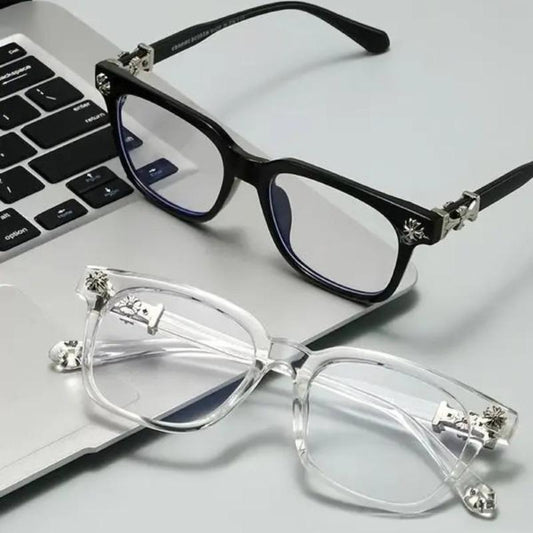 Classic Flat Lens Glasses - Elegant High IQ Design, Unisex Durable Frame, Ultra-Lightweight, Ideal for Professional and Everyday Use