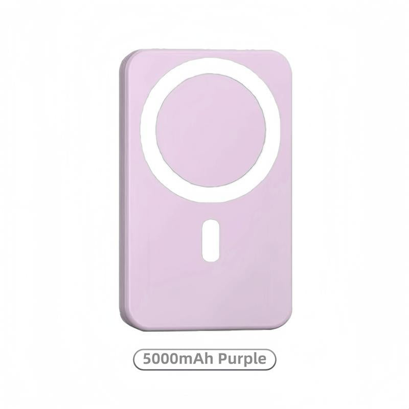 5000mAh Magnetic Power Bank with MagSafe Wireless Fast Charging for iPhone 12–17 Pro/Pro Max, Compact and Portable Battery Pack